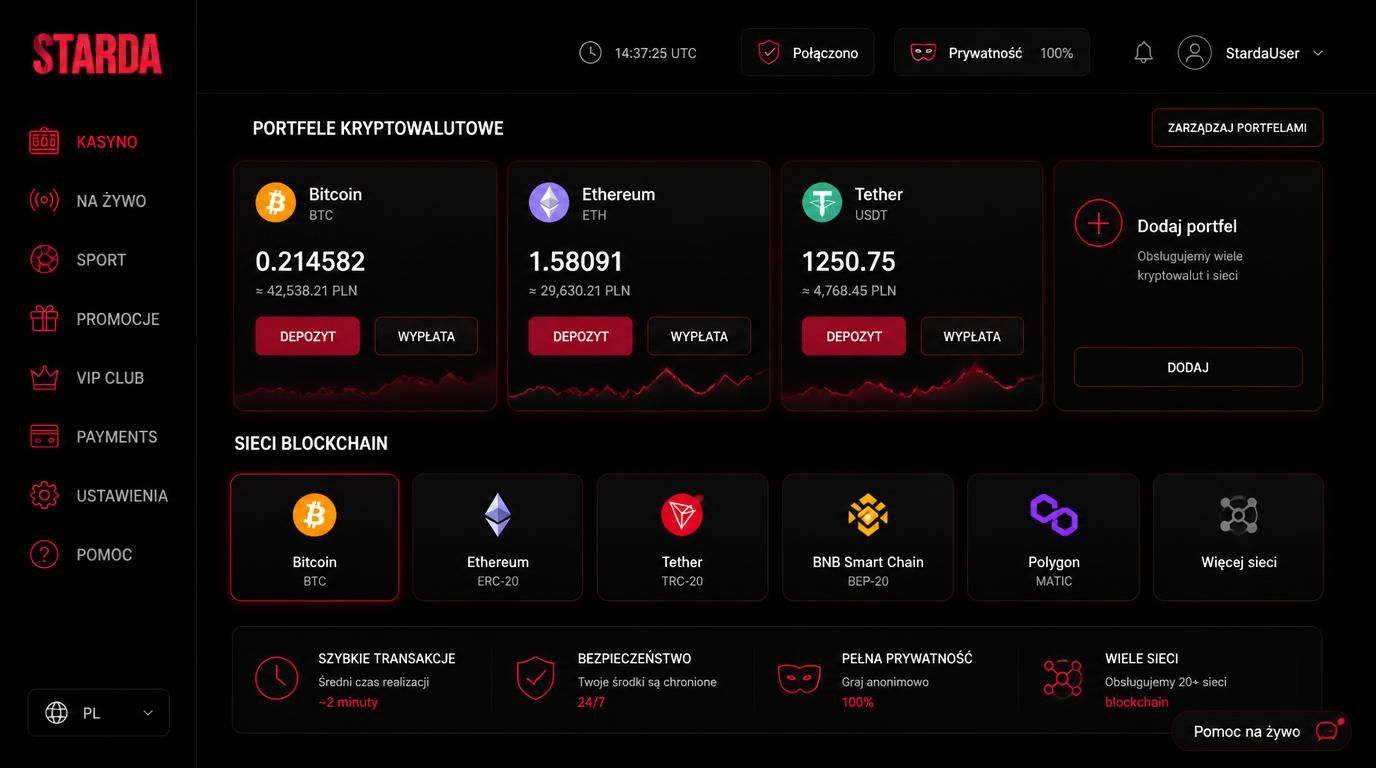 Ikony kryptowalut i blockchain z zegarem prywatności